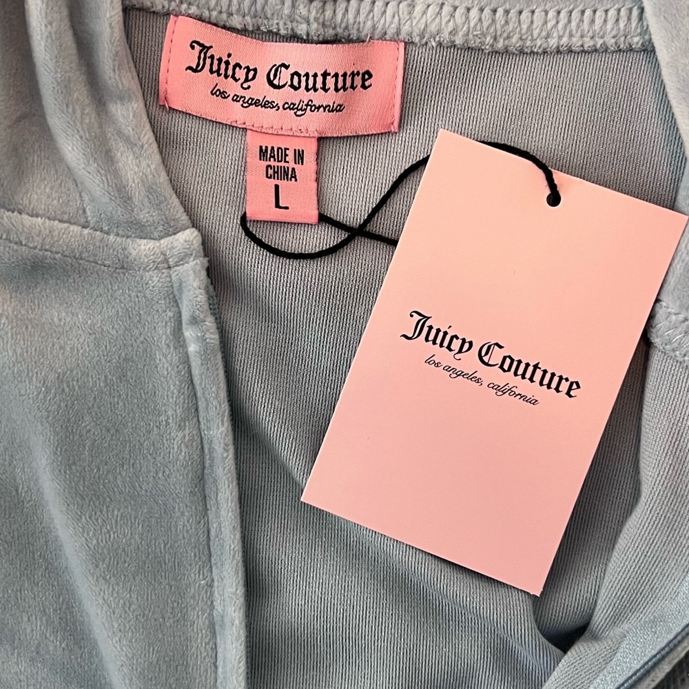 Juicy Couture Women's Light Blue Zip-Up Hoodie 🩵 - Picture 8 of 10